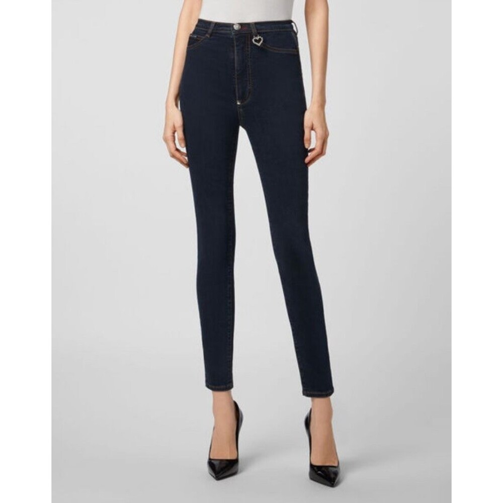 Philipp Plein Super High Waist Jeggings "Wild" Dark Wash - Size 27